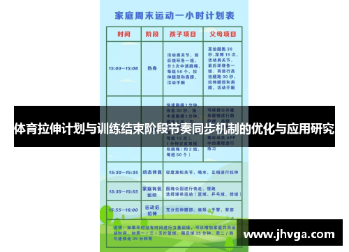 体育拉伸计划与训练结束阶段节奏同步机制的优化与应用研究